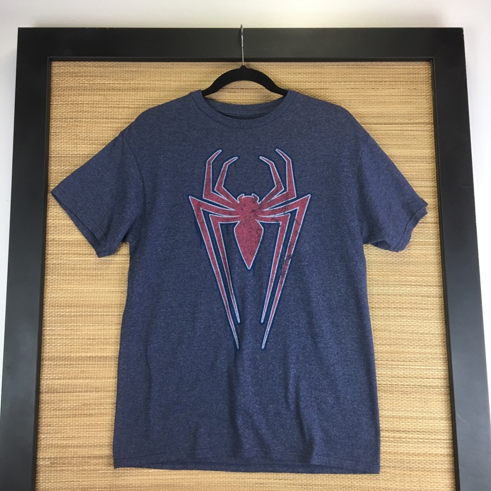 MARVEL Spiderman Print Men's Blue Short Sleeve T-Shirt Size M